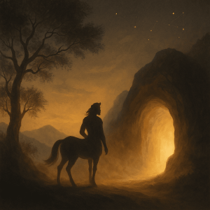 Mito de Quirón. Quirón es conocido como el “Sanador Herido”, porque un día fue alcanzado accidentalmente por una flecha envenenada con la sangre de la Hidra de Lerna, lanzada por Hércules. A pesar de ser inmortal, la herida le causaba un dolor insoportable a Quirón.